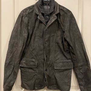 All Saints Survey Leather Blazer
